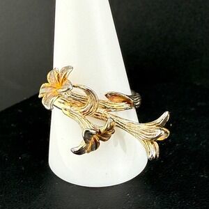 Vintage QVC Sterling Silver Flower Ring Size 10
